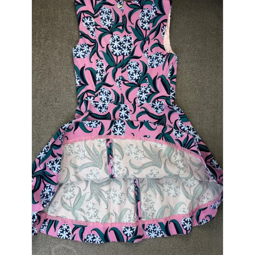 Draper James Pink Floral Fit-and-Flare Mini Dress